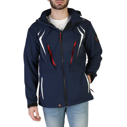 Geographical Norway Tiger Hooded Navy Blue Men's Jacket