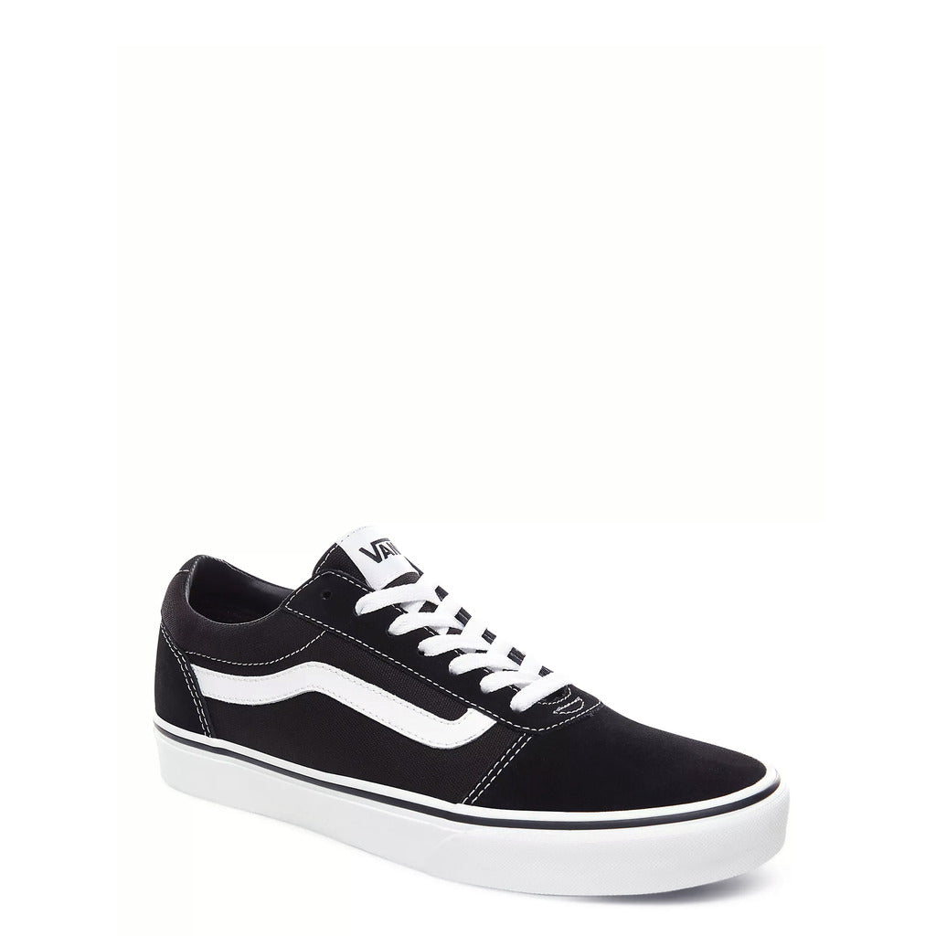 Vans Ward Suede Canvas Black White Men s Shoes VN0A36EMC4R Becauze