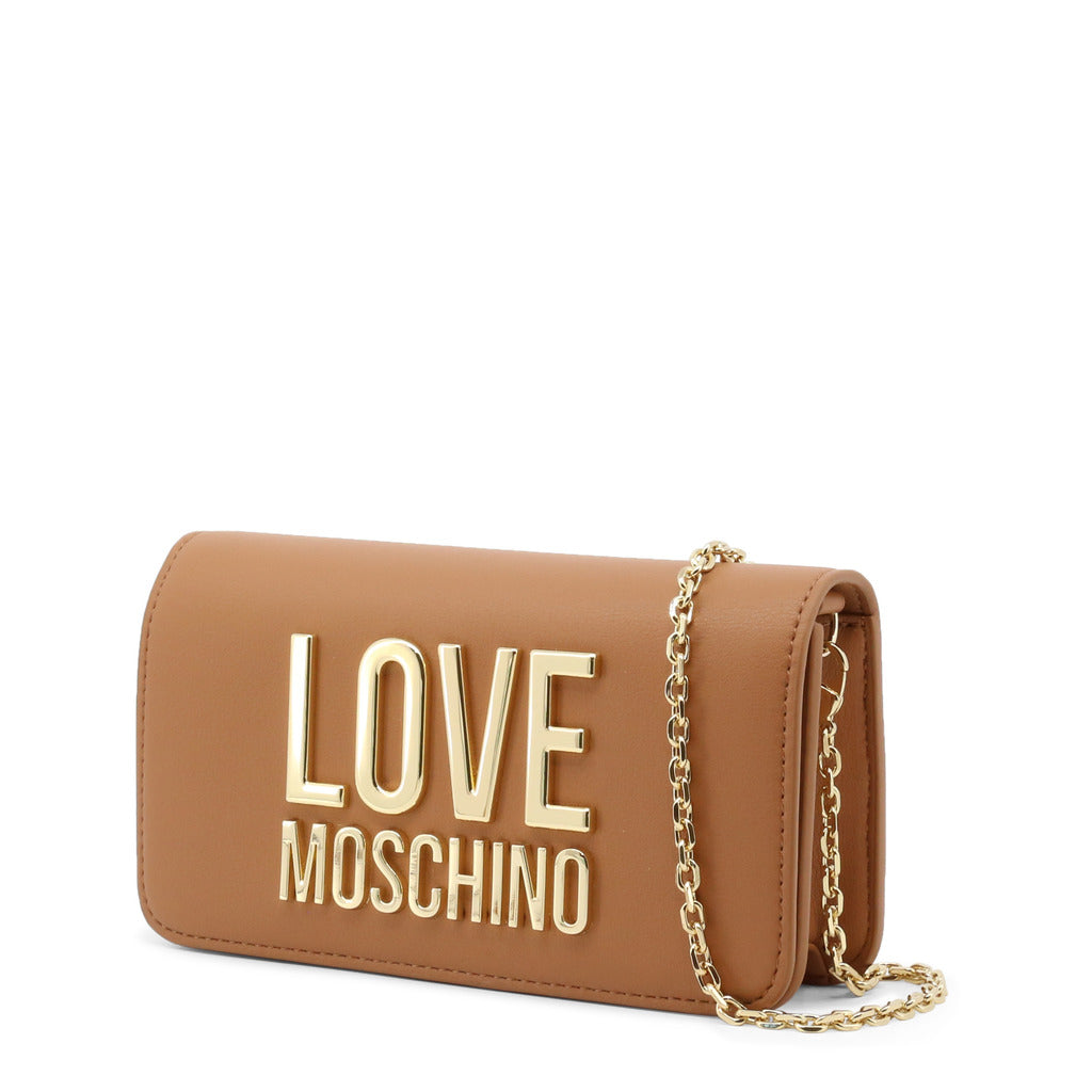 Love Moschino Metallic Logo Brown Women's Clutch Bag JC5610PP1FLJ020A