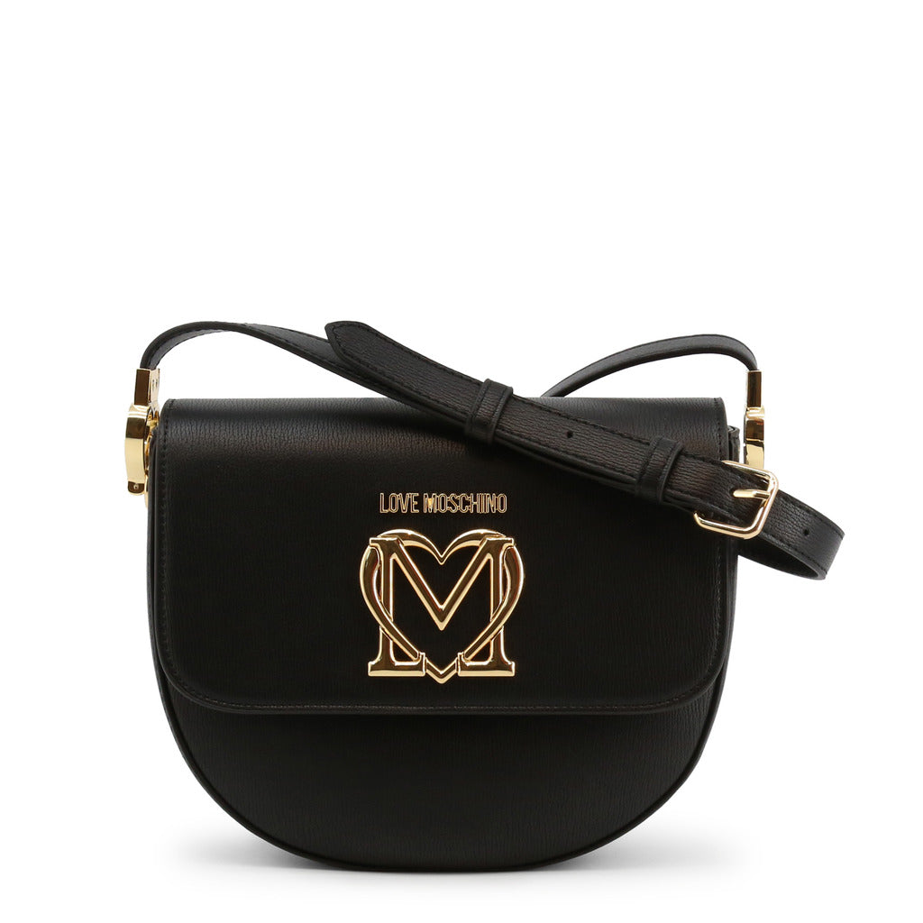 Love Moschino Fancy Heart Black Women's Crossbody Bag JC4087PP1ELZ0000