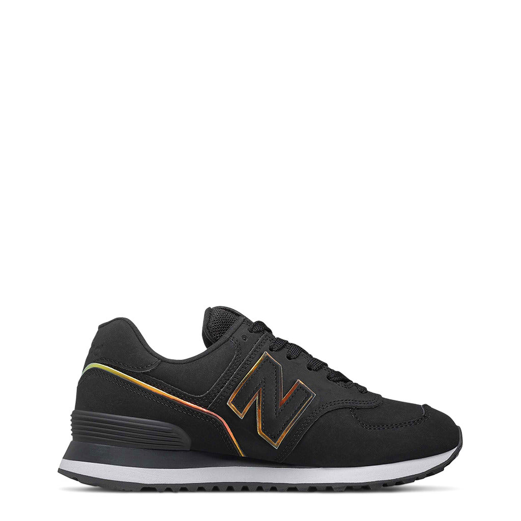 New Balance 574 Black with White Women's Shoes WL574CLG