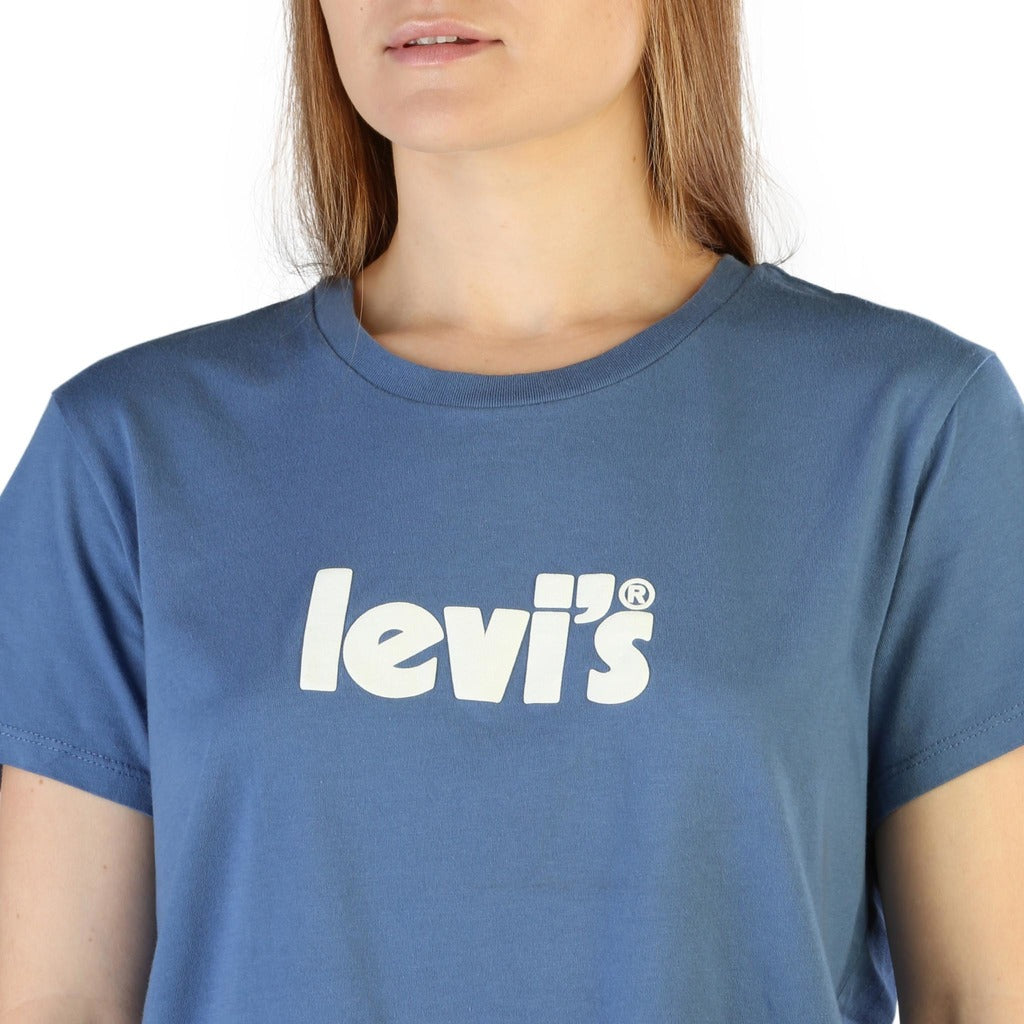 Levi s The Perfect Logo Blue Women s T Shirt 173691917 Becauze