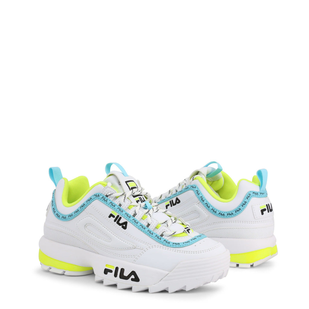 Fila Disruptor Logo White/Neon/Lime Women's Shoes 1010748-92Q