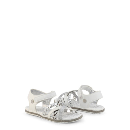 Shone Glitter White Girls Sandals 7193-021