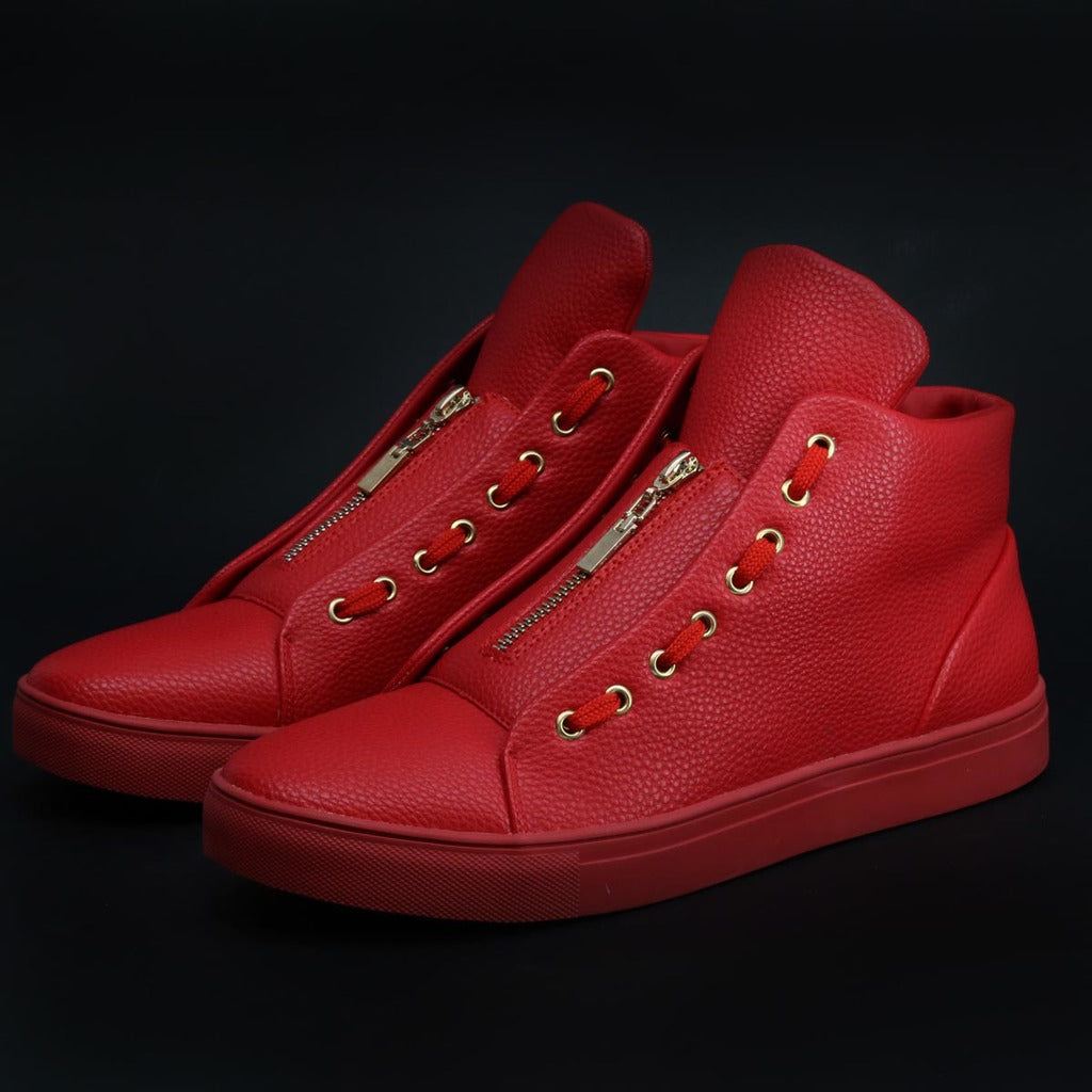 Duca di Morrone Dustin Red Men's High Top Sneakers