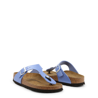 Birkenstock Gizeh Birko-Flor Graceful Riviera Blue Sandals 1021468 Narrow Width