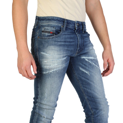 Diesel Thommer Distressed Slim Fit Mid Blue Men's Jeans 00SW1R-084QW-01