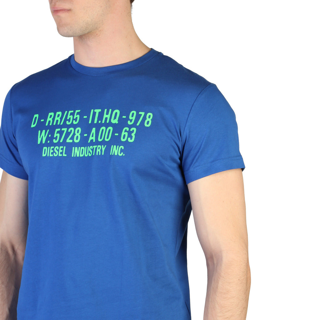 Diesel T-DIEGO-S2 Graphic Print Blue Men's T-Shirt 00SEG90091A