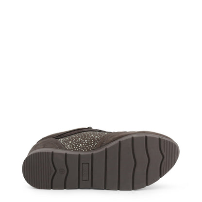 Xti Wedge Rhinestone Dark Grey Women's Fashion Sneakers 04828702