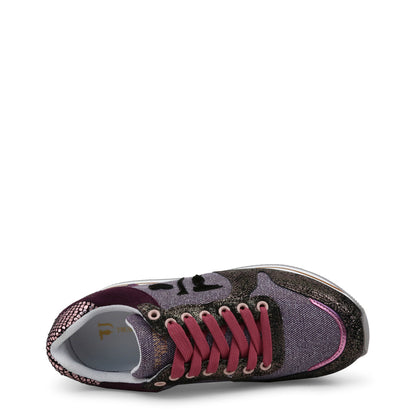 Trussardi Suede Glitter Film Dark Rose Women's Casual Shoes 79A00245-M200