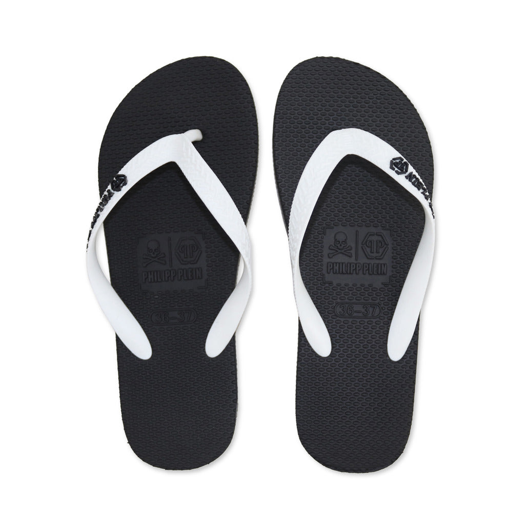 Philipp Plein Logo Black/White Flip Flops BRD-90499W
