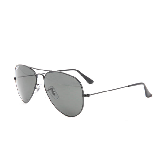 Ray-Ban Aviator Classic Polarized Black/Green Sunglasses RB3025 002/58 58-14