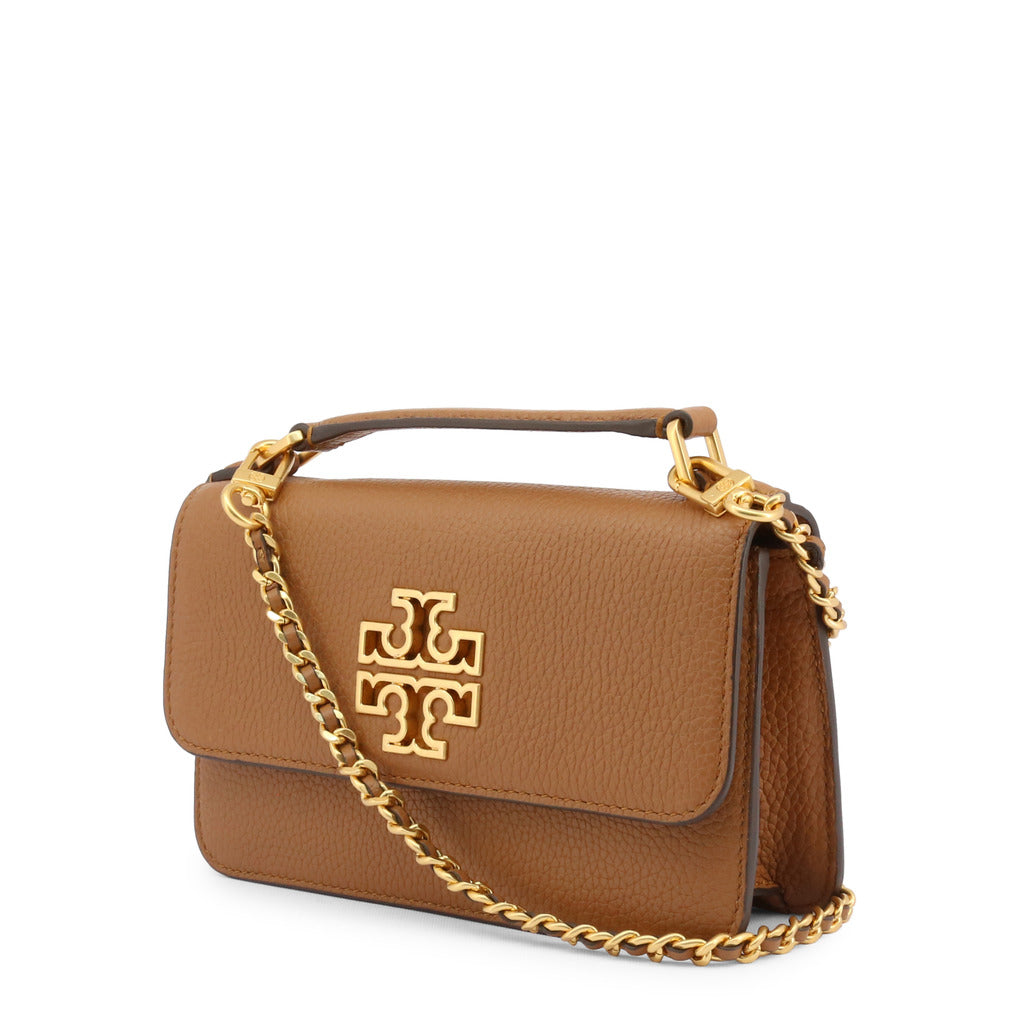 Tory Burch Britten Brown Leather Mini Top Handle Women's Bag 73509-209