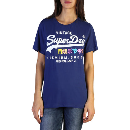 Superdry Premium Goods Puff Supermarine Navy Women's T-Shirt G10306AU-JZD
