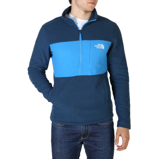 The North Face Blocked TKA 100 1/4 Zip Fleece Blue Wing Teal Men's Pullover NF0A3T22