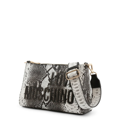 Love Moschino Python Print Black Women's Crossbody Bag JC4365PP0EKI0954