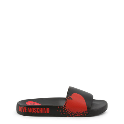 Love Moschino Heart Black Women's Slides JA28012G1EI15000