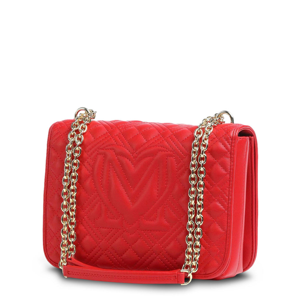 Love Moschino Shiny Quilted Red Women's Shoulder Bag JC4000PP0DLA0500