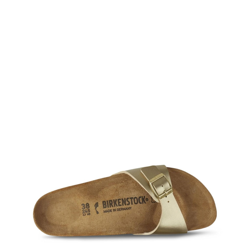 Birkenstock Madrid Birko-Flor Gold Women's Sandals 1016106 Regular Width