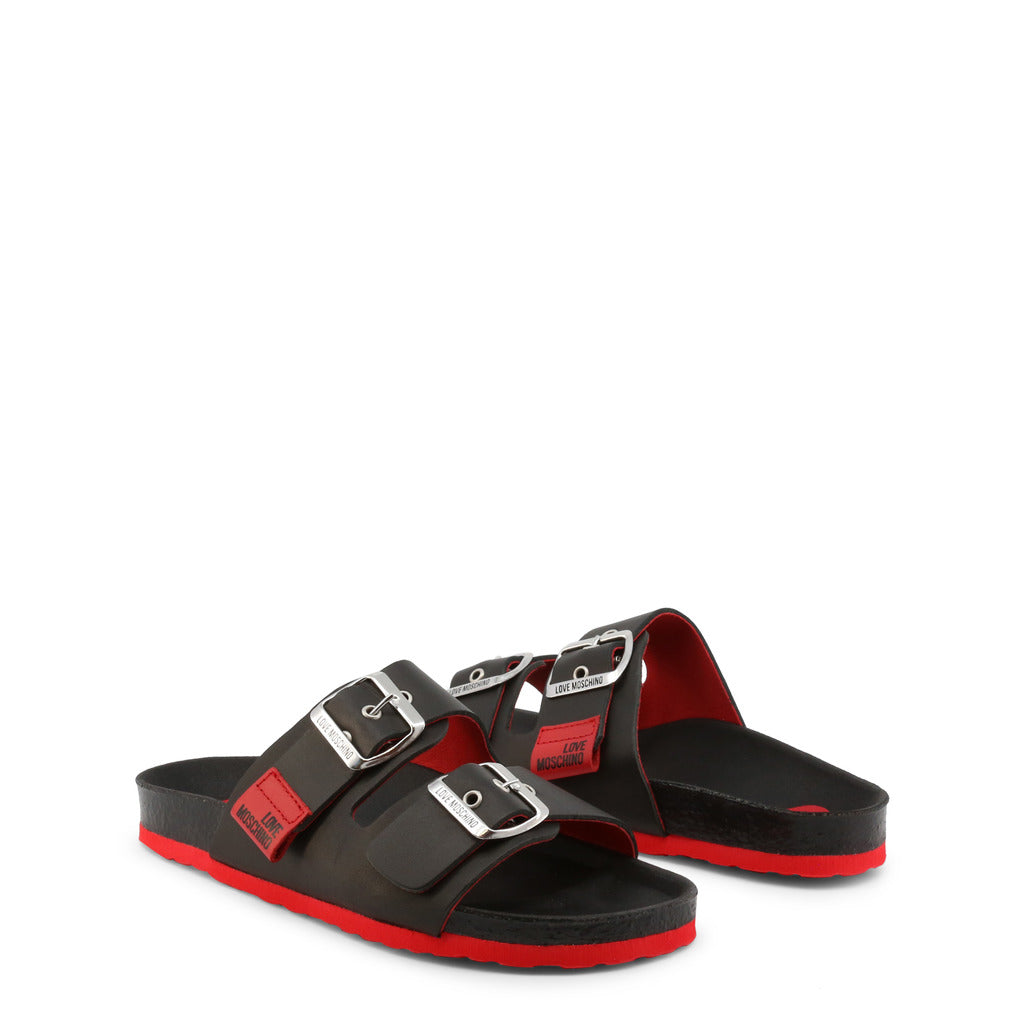 Love Moschino Leather Black Women's Sandals JA28103G1EIAZ000