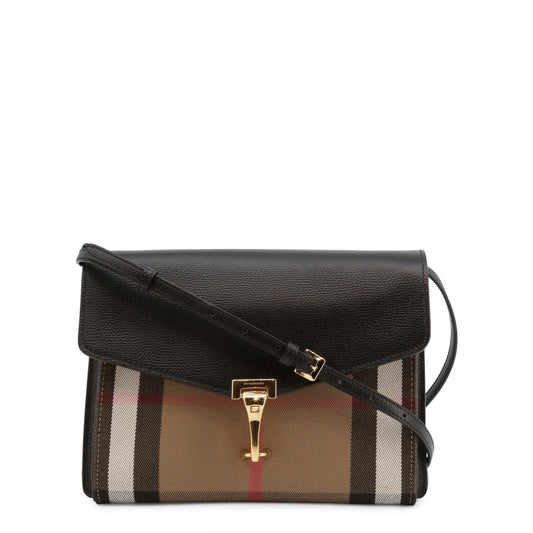 Burberry Burberry Small Leather and House Check Black Women's Crossbody Bag 39808251