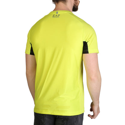 EA7 Emporio Armani Cotton Bright Yellow Men's T-Shirt 3GPT44-PJH6Z-1874