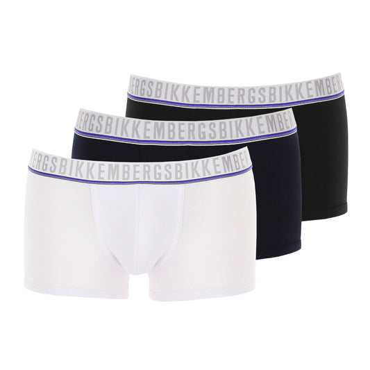 Bikkembergs 3-Pack Boxer Briefs White/Black/Blue Men's Underwear 100VBKT042861130