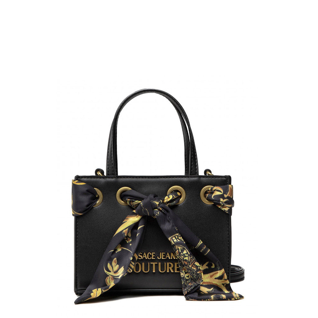 Versace Jeans Couture Black Women's Handbag with Scarf 71VA4BA7-ZS059-899