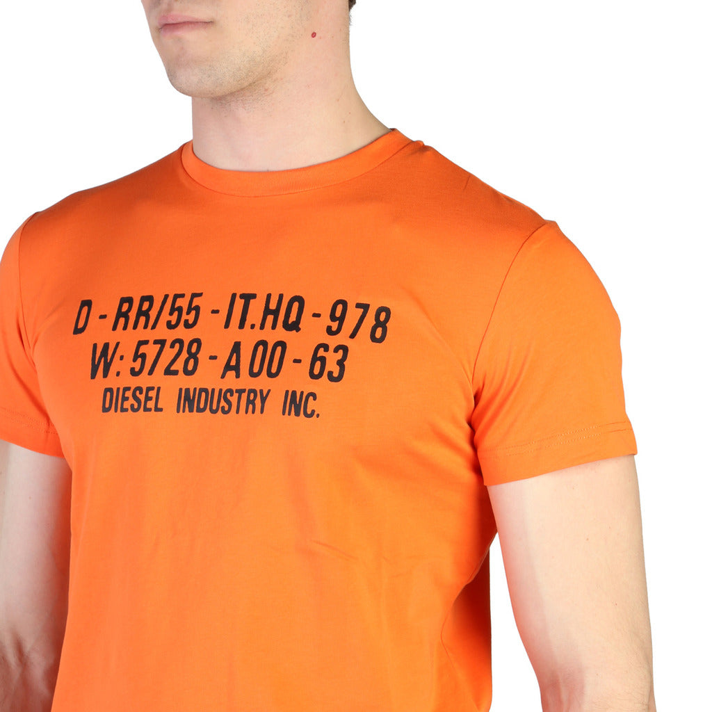Diesel T-DIEGO-S2 Graphic Print Orange Men's T-Shirt 00SEG90091A