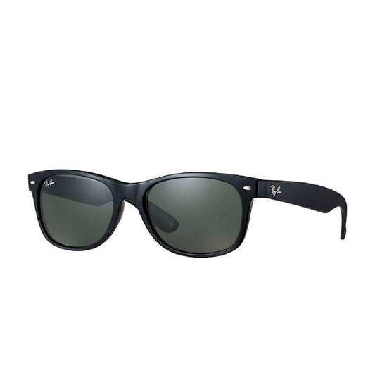 Ray-Ban New Wayfarer Classic Black/Green Sunglasses RB2132-901 52-18