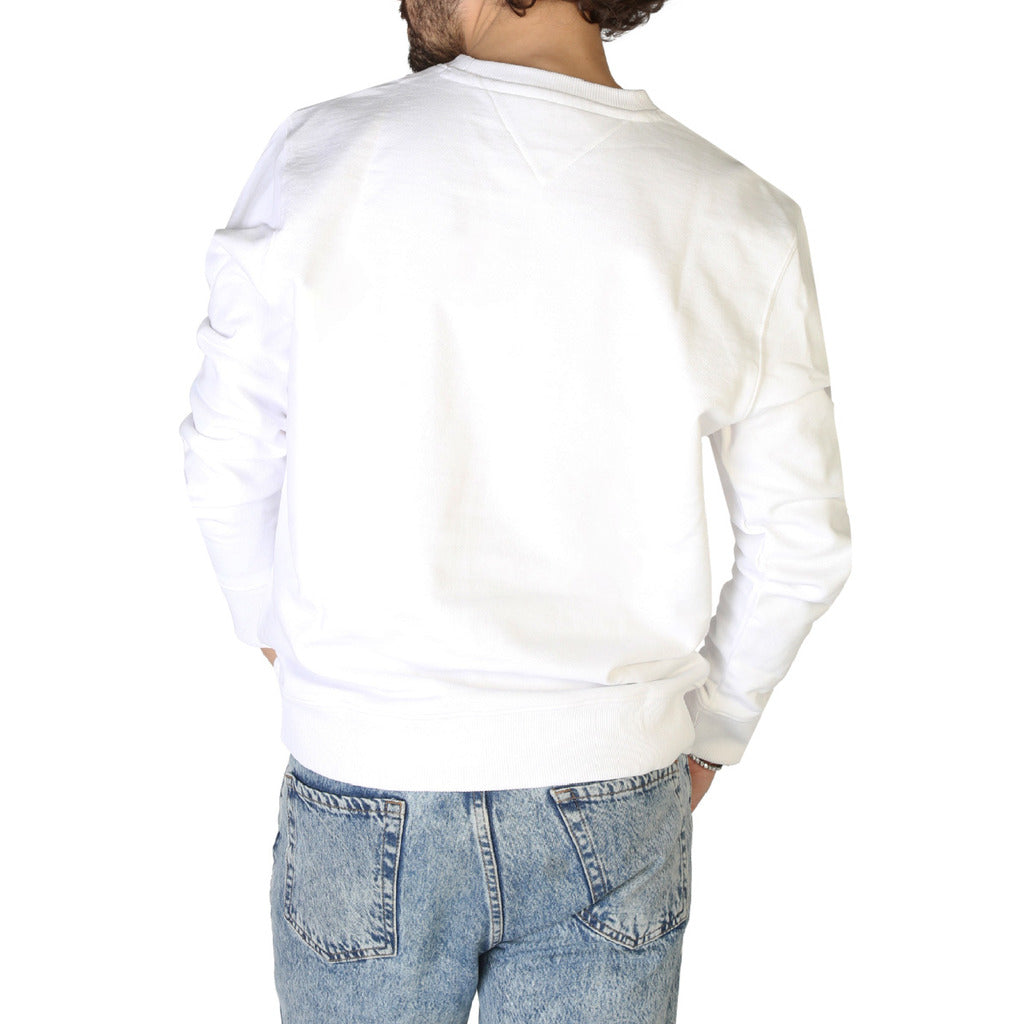 Tommy Hilfiger Organic Cotton Logo White Men's Sweatshirt DM0DM12938