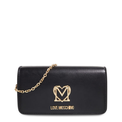 Love Moschino M Heart Logo Black Women's Clutch Bag JC5698PP0FKQ0000