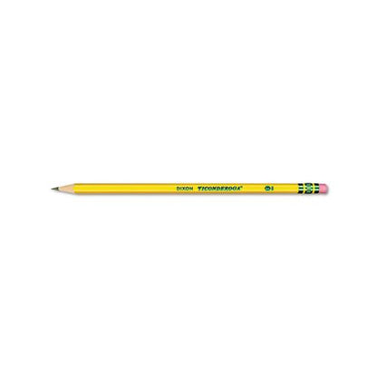 Ticonderoga Pre-Sharpened #2 HB Yellow Barrel Pencils With Eraser (12 Count) 13806