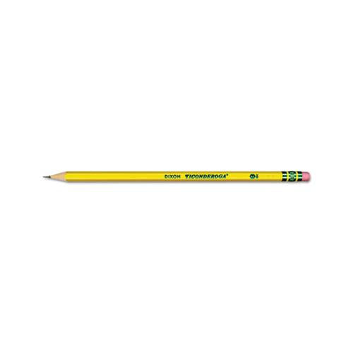 Ticonderoga #2 HB Yellow Barrel Pencils With Eraser (12 Count) 13882