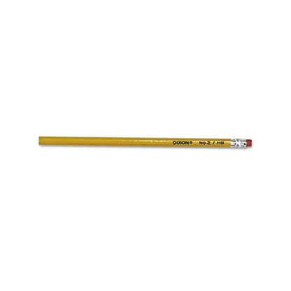 Dixon #2 HB Yellow Barrel Pencils With Eraser (144 Count) 14412