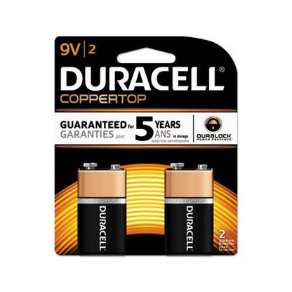 Duracell 9V CopperTop Alkaline Batteries (2 Count) MN1604B2Z