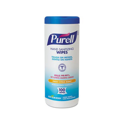 Purell Premoistened Hand Sanitizing Wipes 100 Wipes Canister (12 Pack) 9111-12