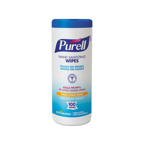 Purell Premoistened Hand Sanitizing 100 Cloth Wipes Canister 9111-12
