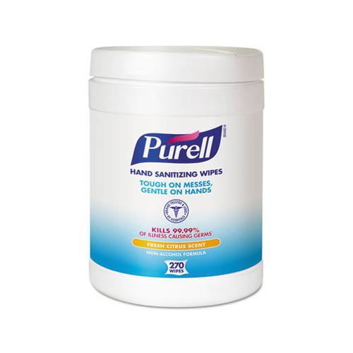 Purell Sanitizing Hand Wipes White 270 Wipes Canister (6 Pack) 9113-06