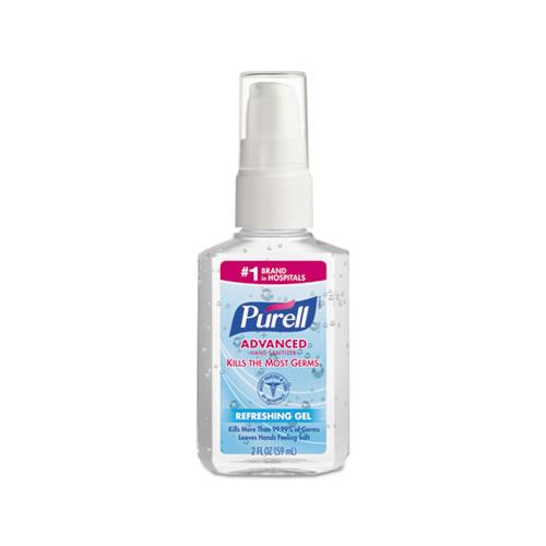 Purell Advanced Refreshing Gel Hand Sanitizer Clean Scent 2 oz Personal Pump Bottle (24 Pack) 9606-24