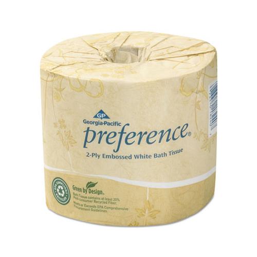 Georgia Pacific Embossed Bathroom Toilet Tissue Paper 2 Ply 550 Sheets White (80 Rolls) 1828001