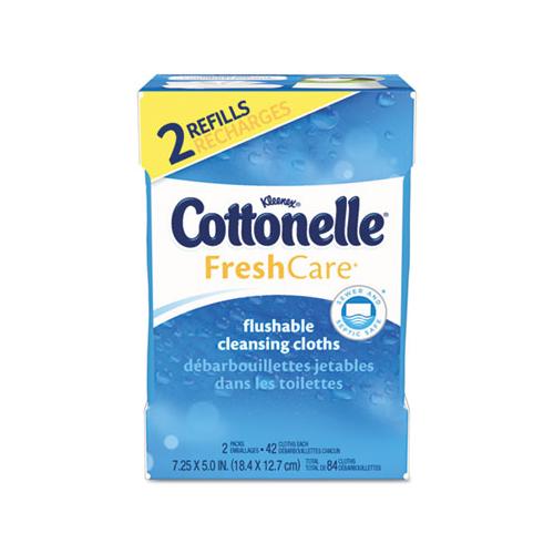 Cottonelle Fresh Care Flushable White Cleansing Cloths 84 Wipes (8 Pack) KCC35970