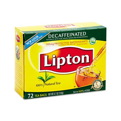 Lipton Tea Bags Decaffeinated 16 oz Bags (72 Tea Bags) 290