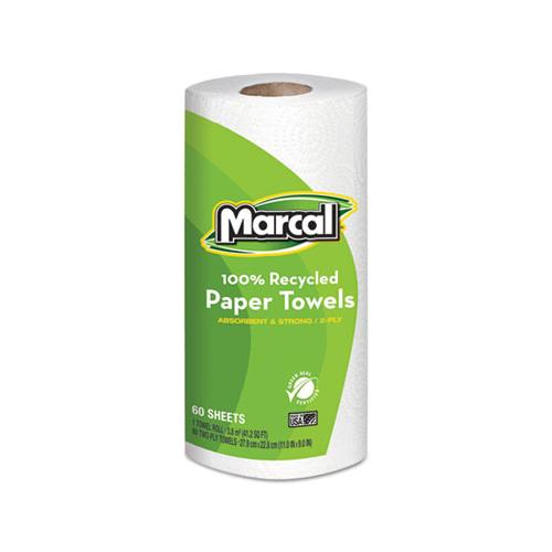 Marcal 100% Recycled Roll Paper Towels 2 Ply 60 Sheets (15 Rolls) 6709