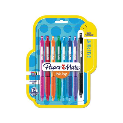 Paper Mate InkJoy 300RT Retractable Ballpoint Pen Medium 1mm Assorted Ink Colors (8 Count) 1945921