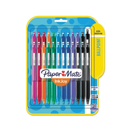 Paper Mate InkJoy 300RT Retractable Ballpoint Pen Medium Point 1mm Assorted Ink Colors (24 Count) 1945926