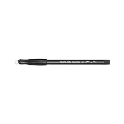 Paper Mate EraserMate Stick Ballpoint Pen Medium Point 1mm Black Ink (12 Count) 3930158