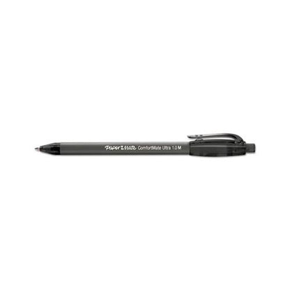 Paper Mate ComfortMate Ultra Retractable Ballpoint Pen Medium Point 1mm Black Ink (12 Count) 6330187