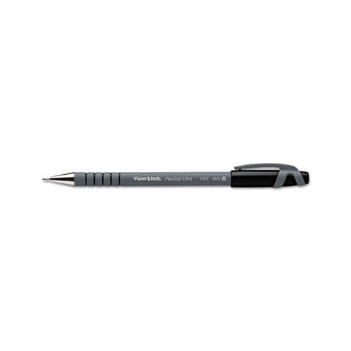 Paper Mate FlexGrip Ultra Stick Ballpoint Pen Fine Point 0.8mm Black Ink (12 Count) 9680131