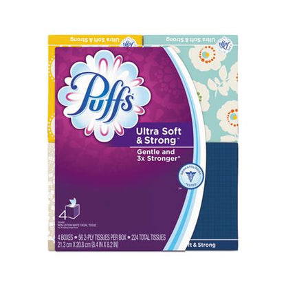 Puffs Ultra Soft Facial Tissue 2 Ply 56 Sheets White (24 Pack) 35295
